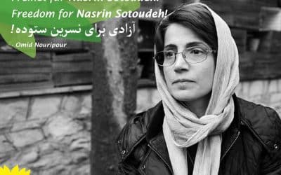 Nasrin Sotoudehs Forderung anschließen: Politische Gefangene im Iran sofort und bedingungslos freilassen